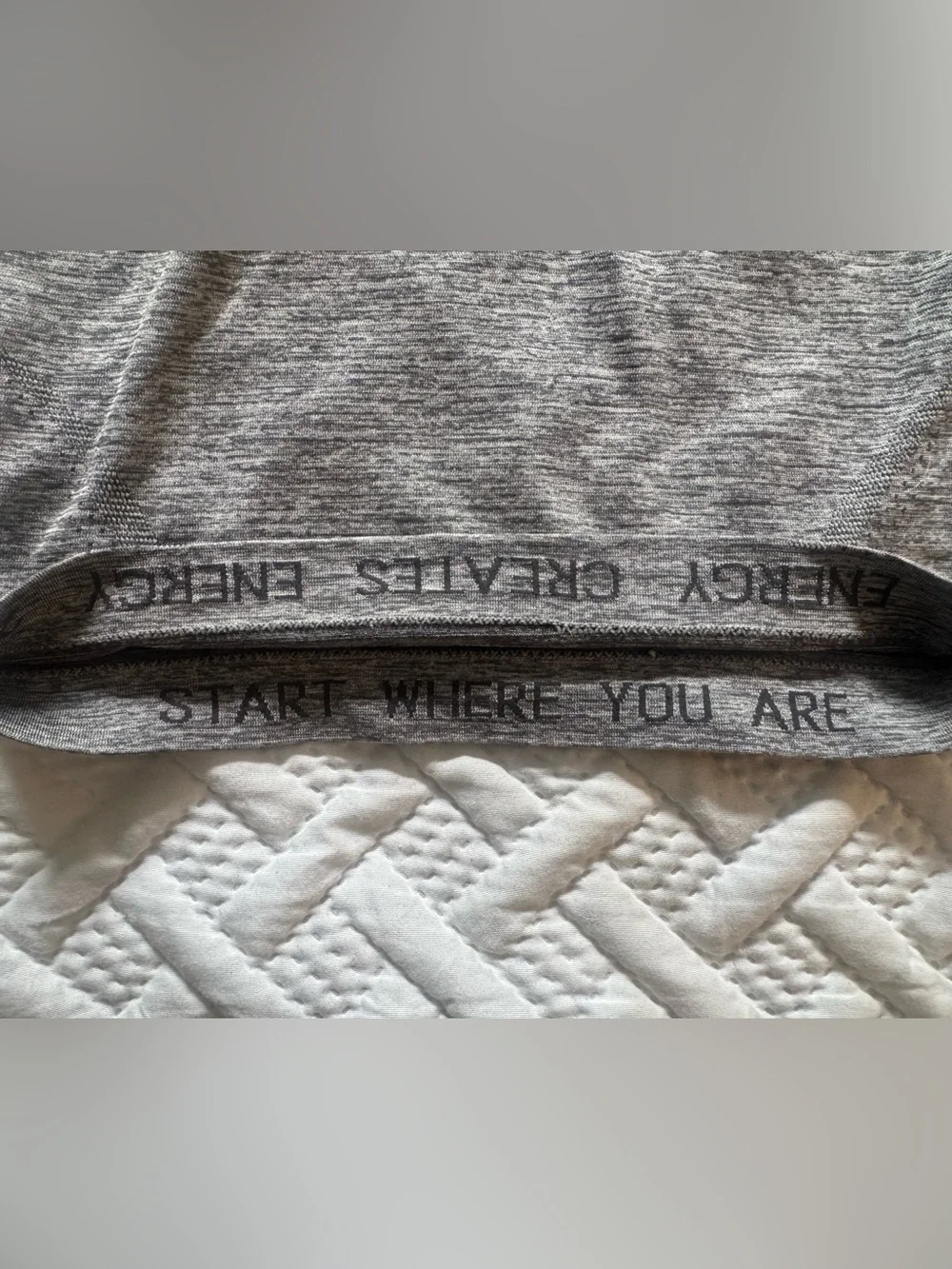Lululemon Seamless Racerback Run Gym Athletic Crop Tank Top Heather Women Gray 2